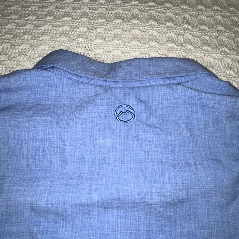 Magellan Outdoors Men Blue Long Sleeve Shirt XL Angler Fit Mag Wick Elbow Stain gallery