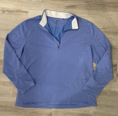 Graham Luxe Porter 1/4 Zip Pullover Men’s 2XL Light Blue Performance Rayon Golf