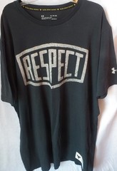 Men’s Under Armour Project Rock “Respect” Graphic Loose T-Shirt Black XL School