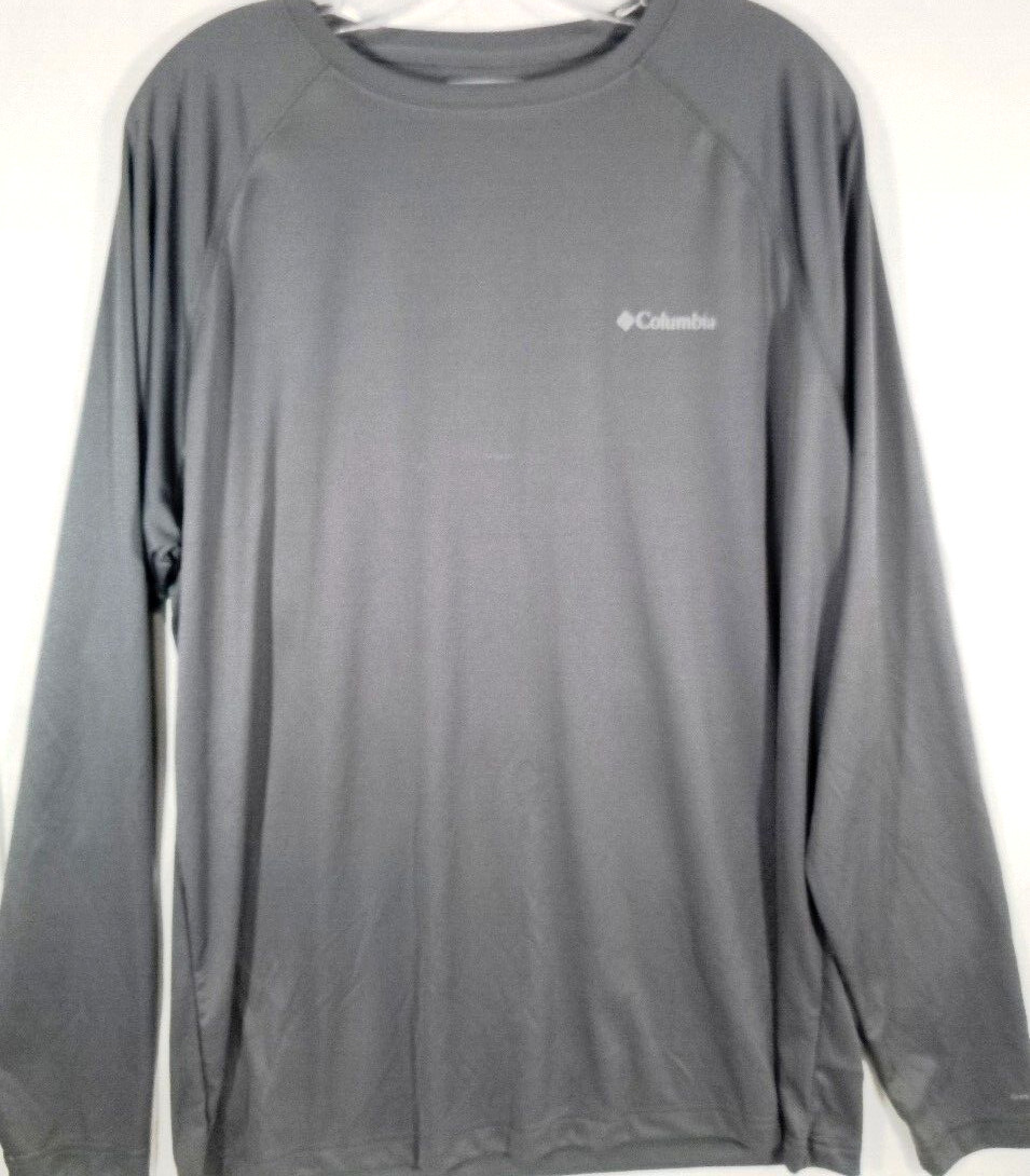 Columbia-Mens Long Sleeve Performance Shirt-Large-Gray-Hiking/Running-Casual gallery