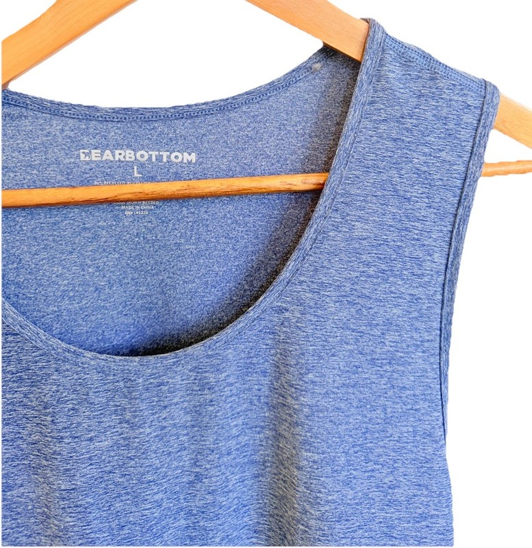 Bearbottom Tank Top Mens Large Heather Blue Sleeveless Performance Shirt BEAR gallery