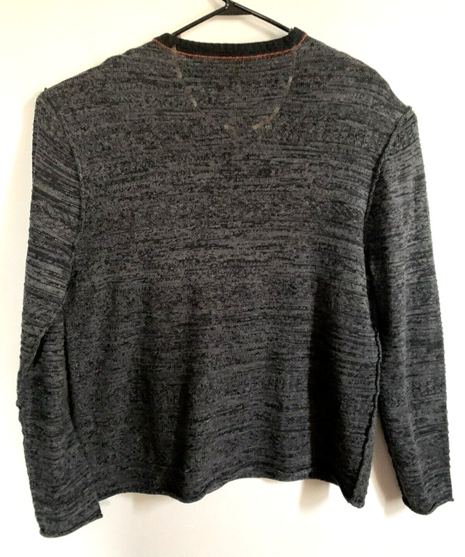 Carbon2Cobalt Men XL Grey Heathered Pullover Sweater Long Sleeve Viscose Blend gallery