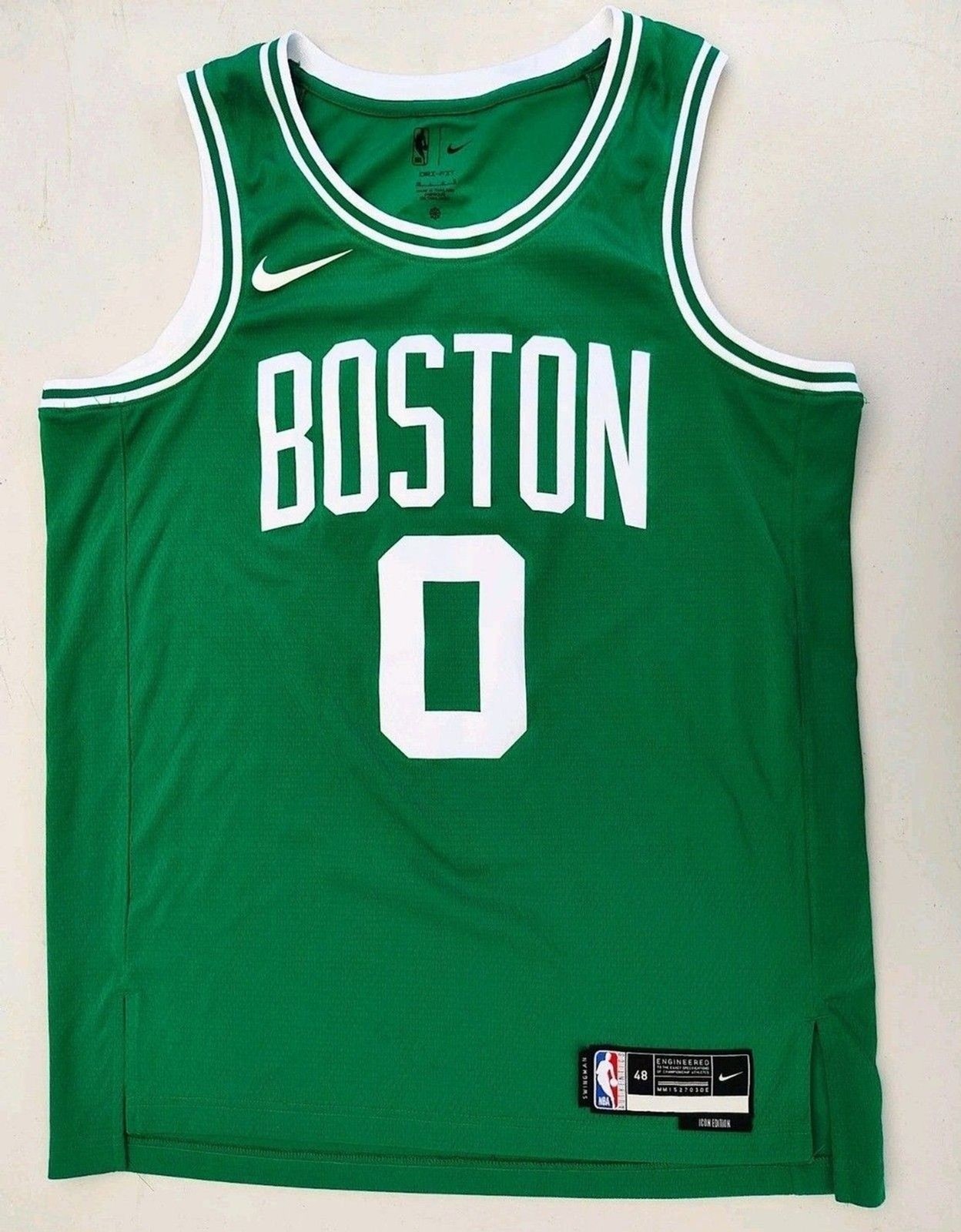 100% Authentic Jason Tatum Nike Icon Edition Boston Celtics Jersey Size 48 L gallery