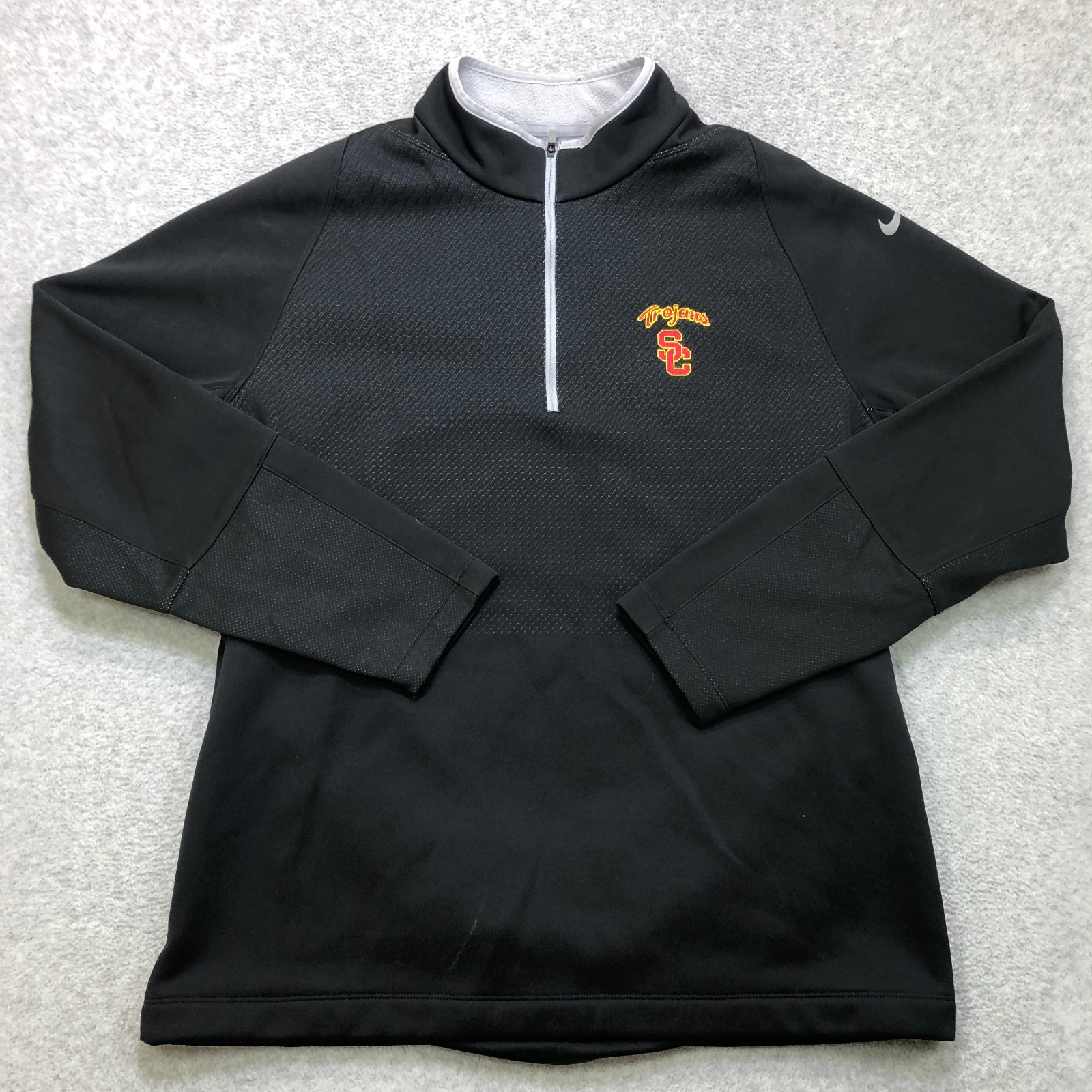 Nike Pullover Men's Extra Large Quarter Zip USC Trojans Logo Tour Performance gallery