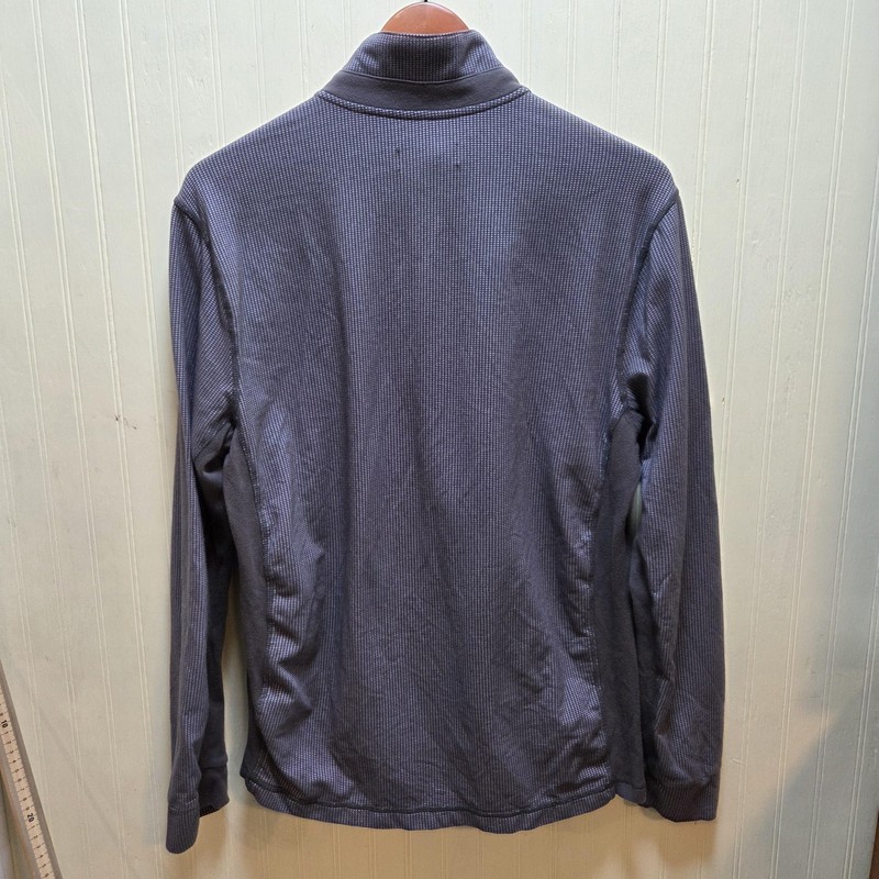 Quieti Pullover Mens Medium Gray Check 1/4 Zip Stretch Knit Long Sleeve Shirt gallery