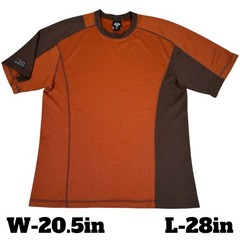 Vintage USA Made prAna Breathable Athletic Short Sleeve Tee Shirt Orange Size XL