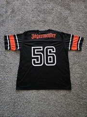 Jagermeister Football Jersey Size Large Black And Orange Alcohol Beverage