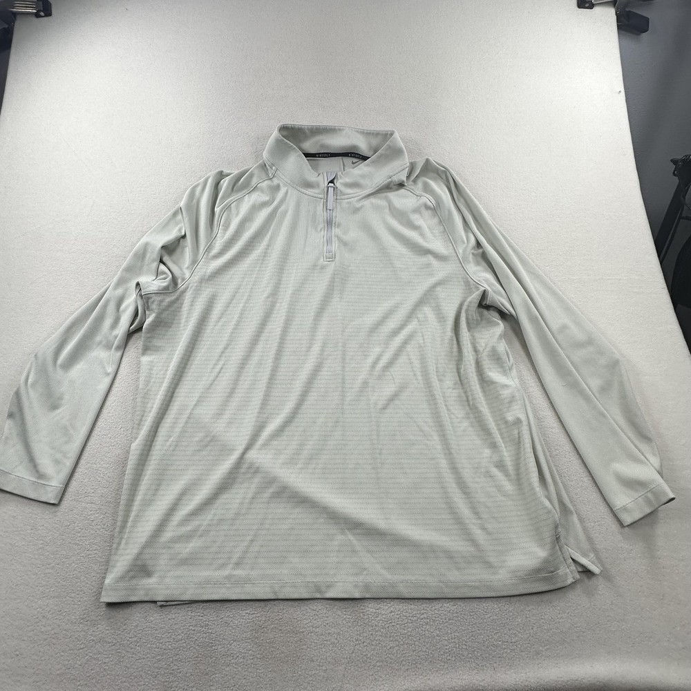 Nike Golf Pullover Shirt Mens 2XL Gray Dri-FIT ADV Vapor 1/4 Zip DH0982