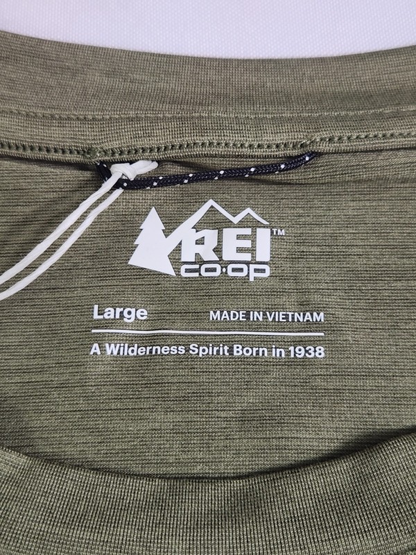 REI CO-OP Performance Shirt Men Large Olive Green Short Sleeve Adult Tee New NWT gallery