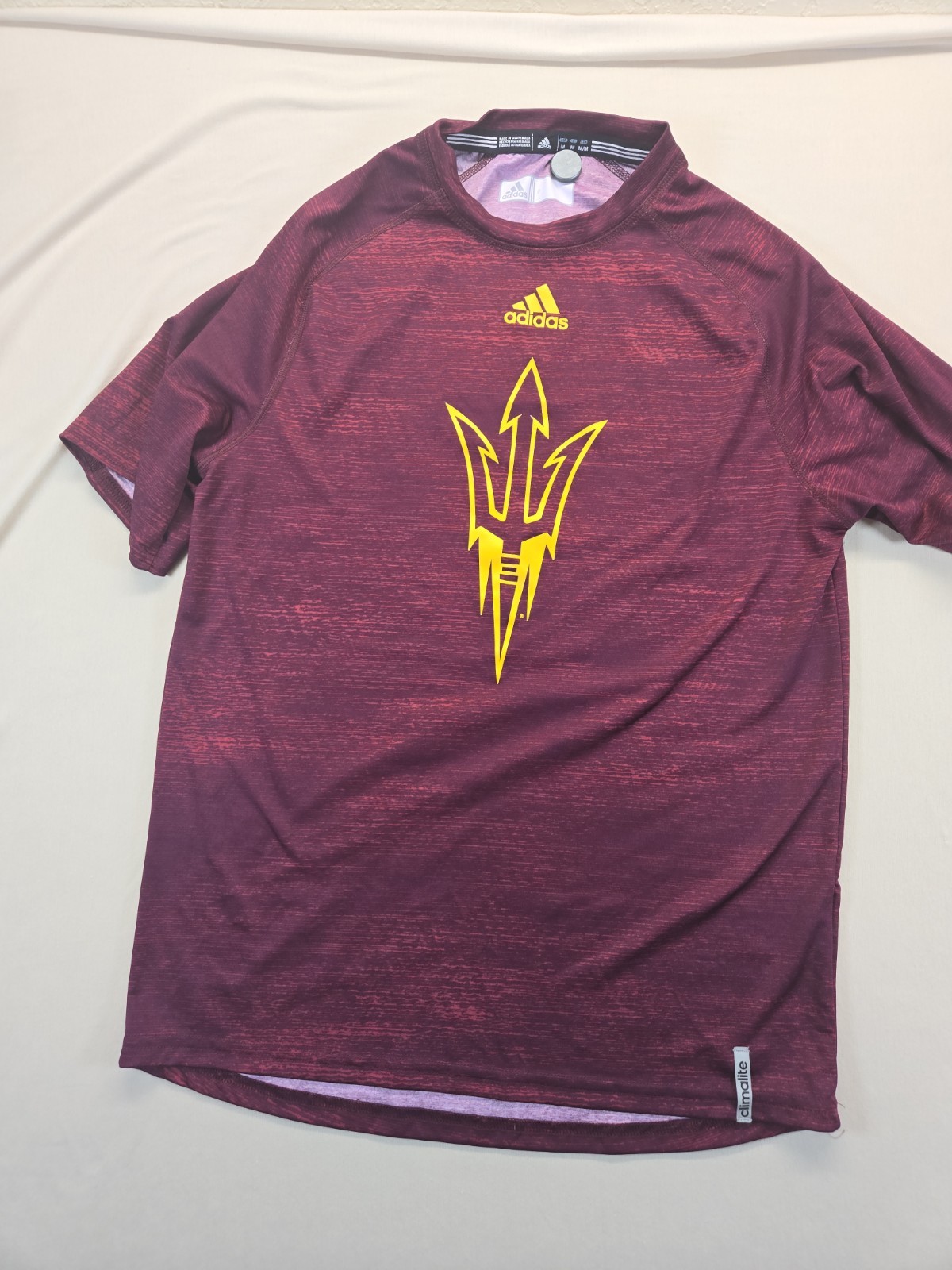 Adidas Arizona State Sun Devils ASU Climalite Shirt Mens Medium Maroon Heathered gallery