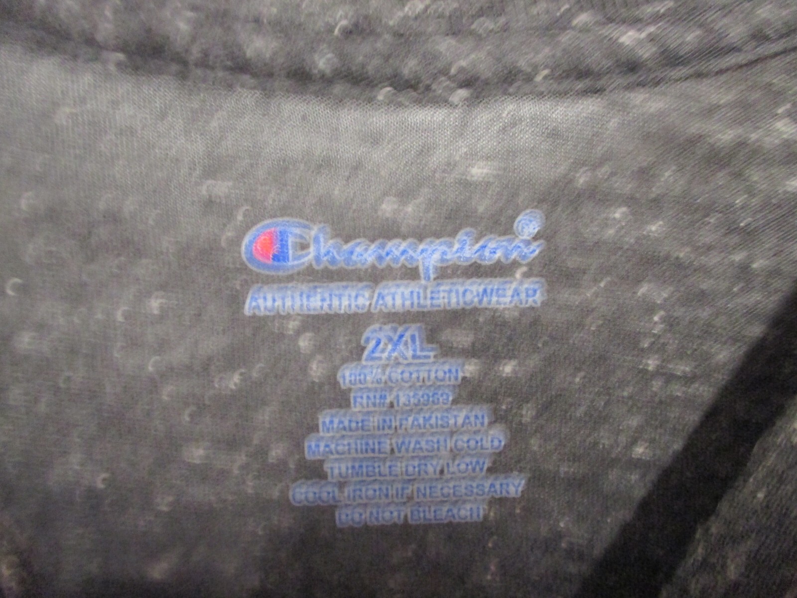 CHAMPION MENS CLASSIC LOGO SHORT SLEEVE T SHIRT (2XL) NWT BLACK HEATHERED SOFT! gallery