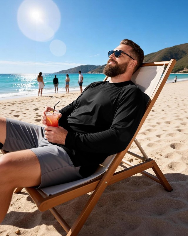 Men's Big and Tall UPF 50 Long Sleeve Cooling Shirts UV Sun Protection Clothing gallery