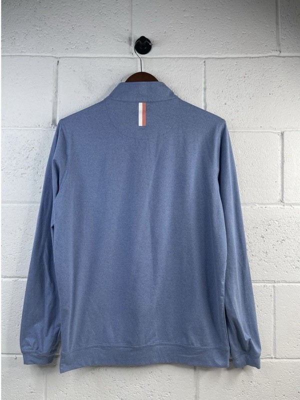 Rhoback Performance Q-Zip Pullover Mens Small Blue Heather Golf Long Sleeve gallery