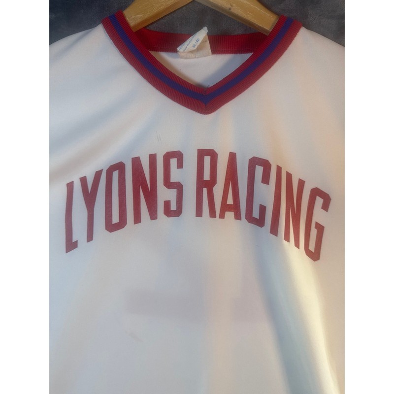 True Vintage x 70s x Empire Sporting Goods “Lions Racing” V-Neck Jersey Medium gallery