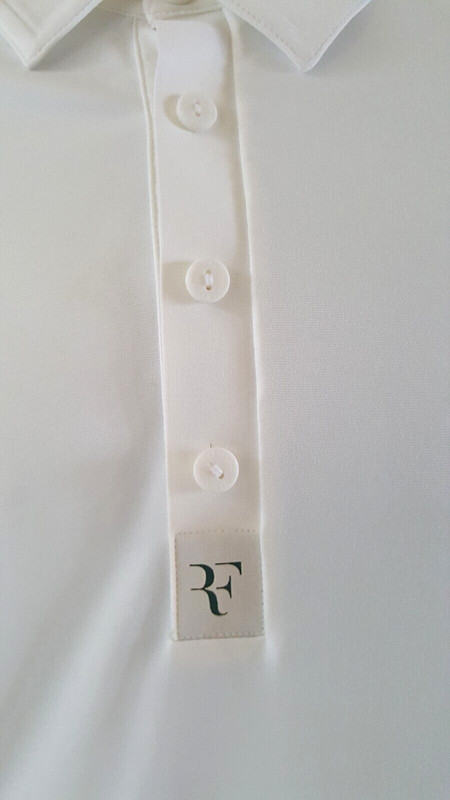 Nike Roger Federer "RF" Tennis Polo Shirt L,. White., gallery