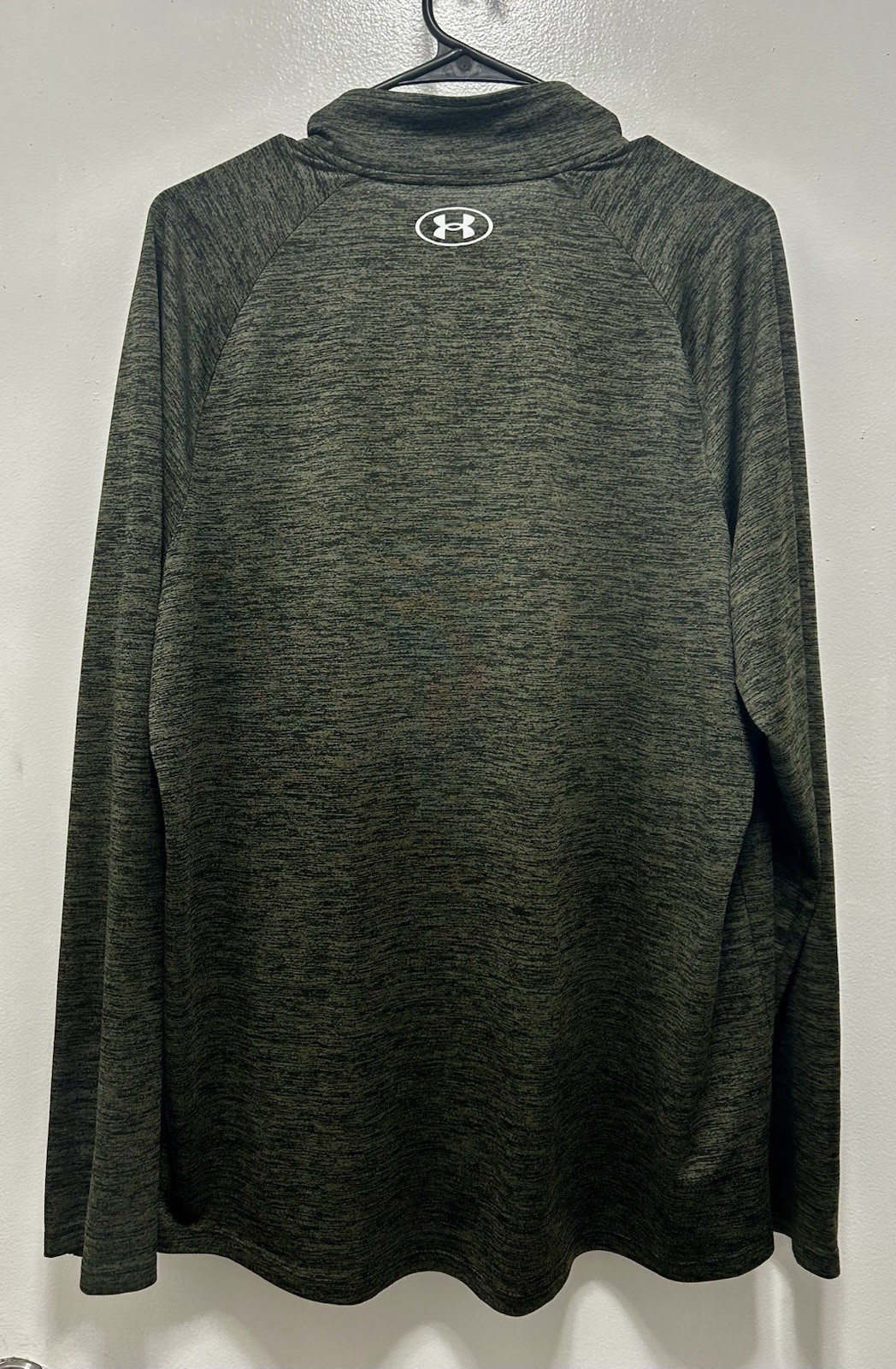 Under Armour 3/4 Zip Pullover In Green/Black Heather gallery