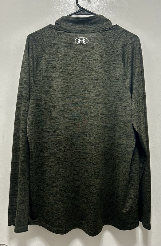 Under Armour 3/4 Zip Pullover In Green/Black Heather gallery