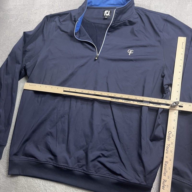 FootJoy 1/4 Zip Golf Pullover Men's XL Blue Performance Sweater Quarter FJ Logo gallery