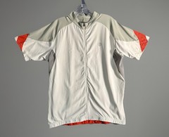 Mens Bontrager Cycling Jersey Shirt Top Size XL White Red Gray