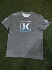 Hurley Shirt Mens Large Gray Logo Nike Dri-fit Skate Surf Grunge Performance