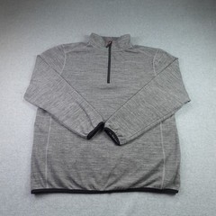 Avalanche Pullover Mens Large Gray Athletic 1/4 Zip Hiking Activewear