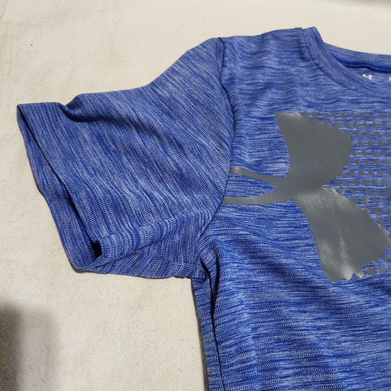 UNDER ARMOUR Heat Gear Armour Ventilated Compression T-Shirt Blue Size YXL gallery
