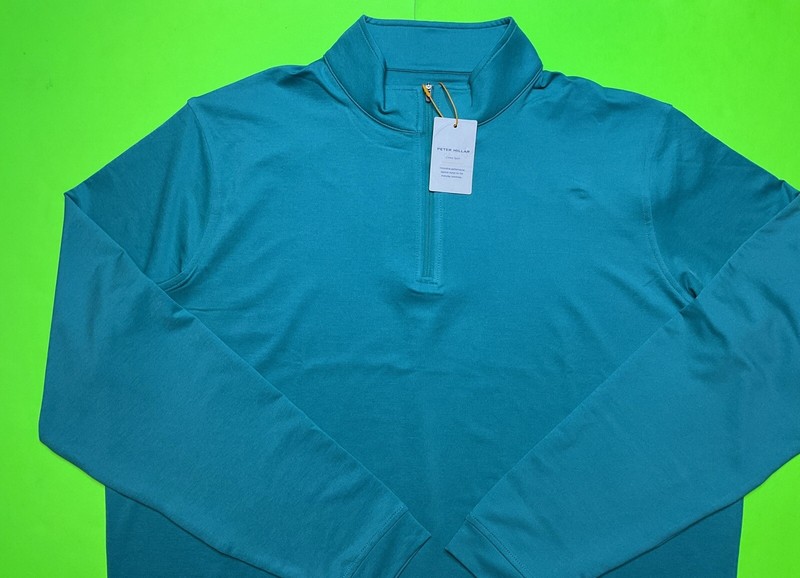 Peter Millar Mens X-LARGE Crown Sport 1/4 Zip Perth Performance Pullover Green gallery