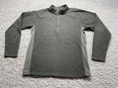 Merrell Mens Size XL 1/4 Zip Pullover Shirt Knit Green Hiking Outdoor Athletic