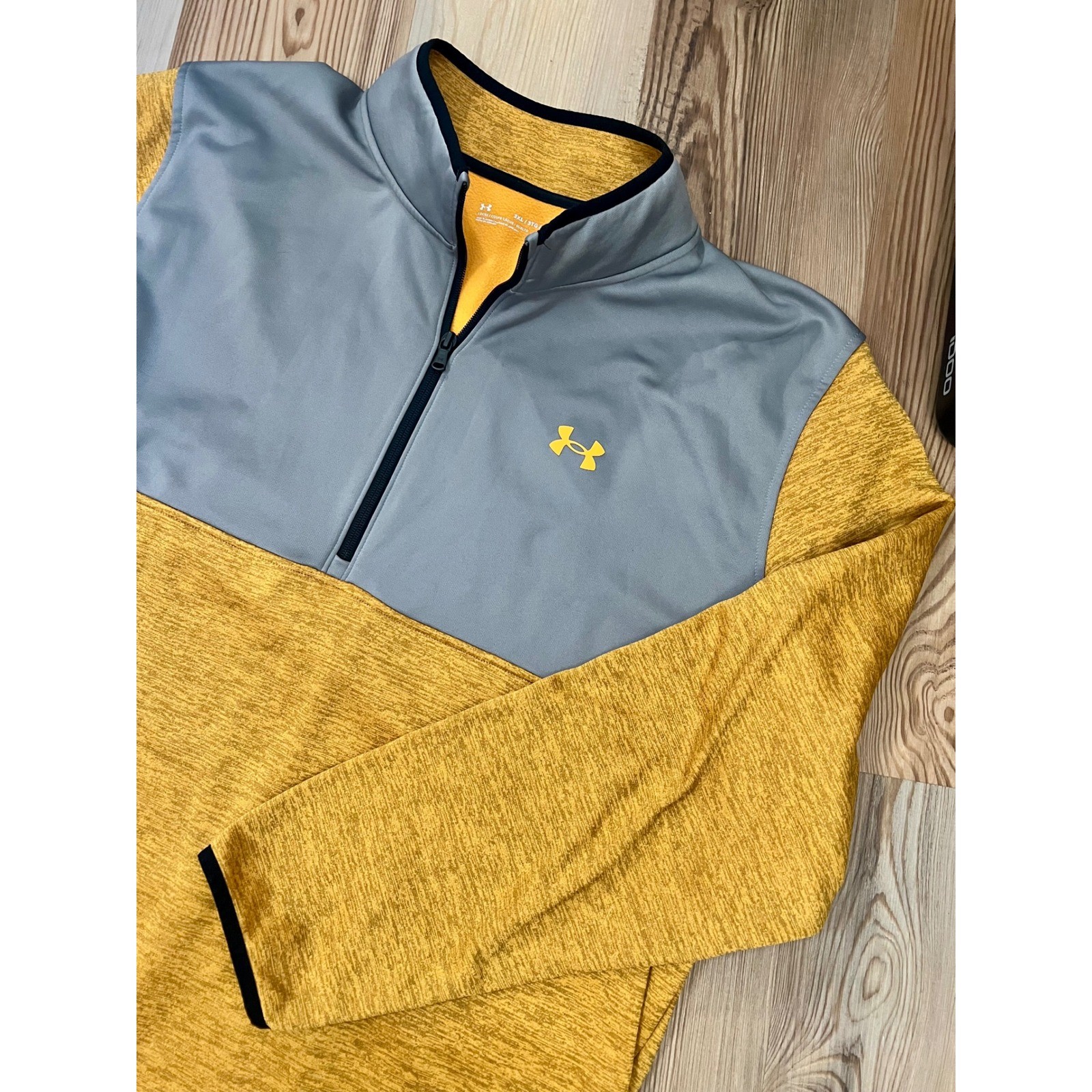 Under Armour Mens 3XL Pullover Gorpcore Athletic Gold Fleece Lined Quarter Zip gallery