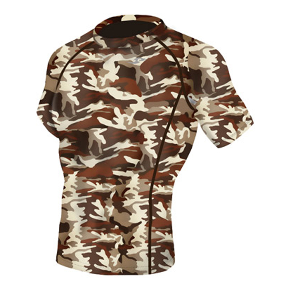 Take Five Mens Skin Tight Compression Base Layer Running Shirt S~2XL Camo 063 gallery