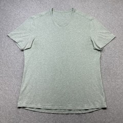 Lululemon 5 Year Basic T Shirt Men XL Heather Green V Neck Casual Active Gym Tee
