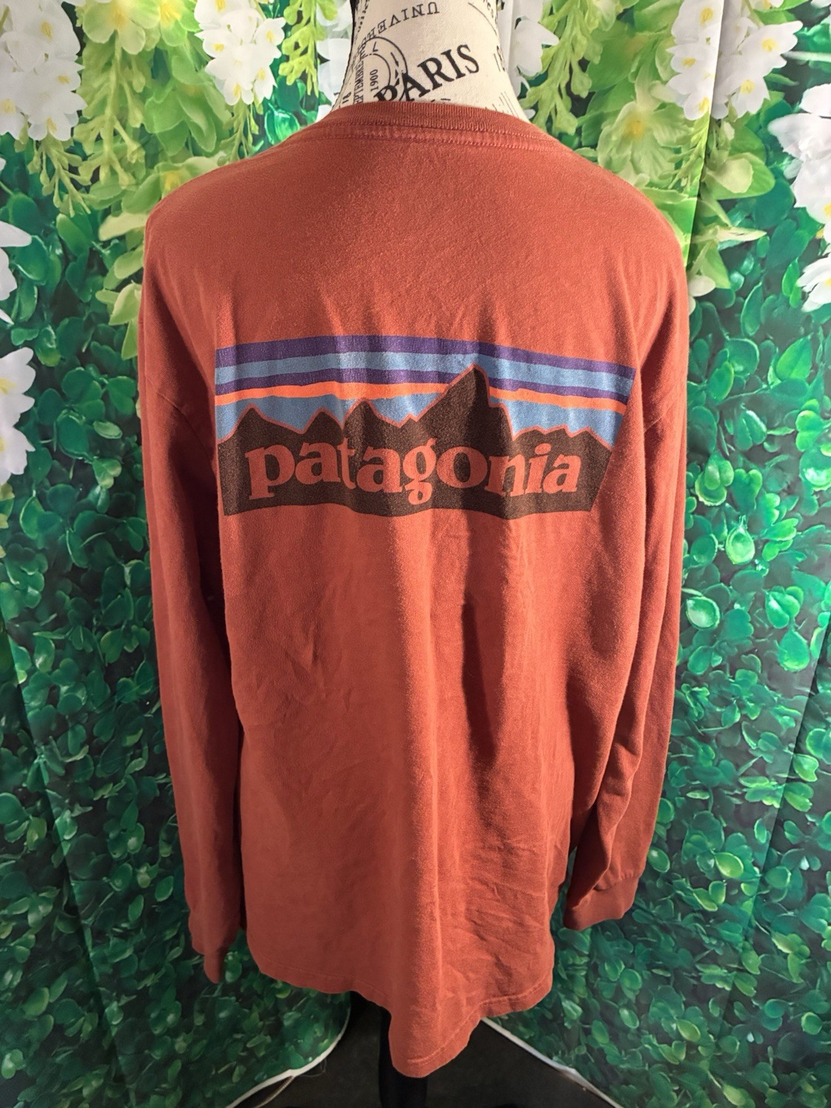 Patagonia Long Sleeve Rusty Red Brown Color Large Pullover Shirt Logo gallery