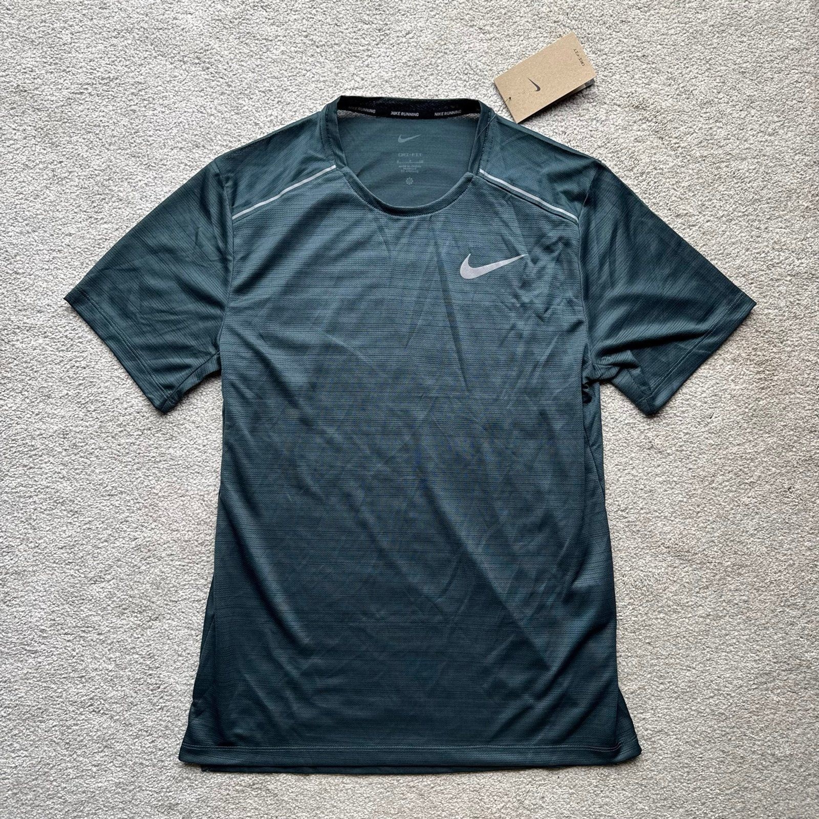 NWT Pine Green Reflective Nike Running Shirt gallery