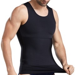 Mens Compression Body Shaper Tank Tops Bodybuilding Vest Slimming T-shirt Tops