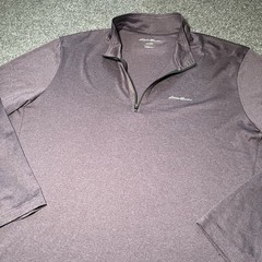 Eddie Bauer 1/4 Zip Pullover Mens 2XL Purple FreeDry Long Sleeve Athletic