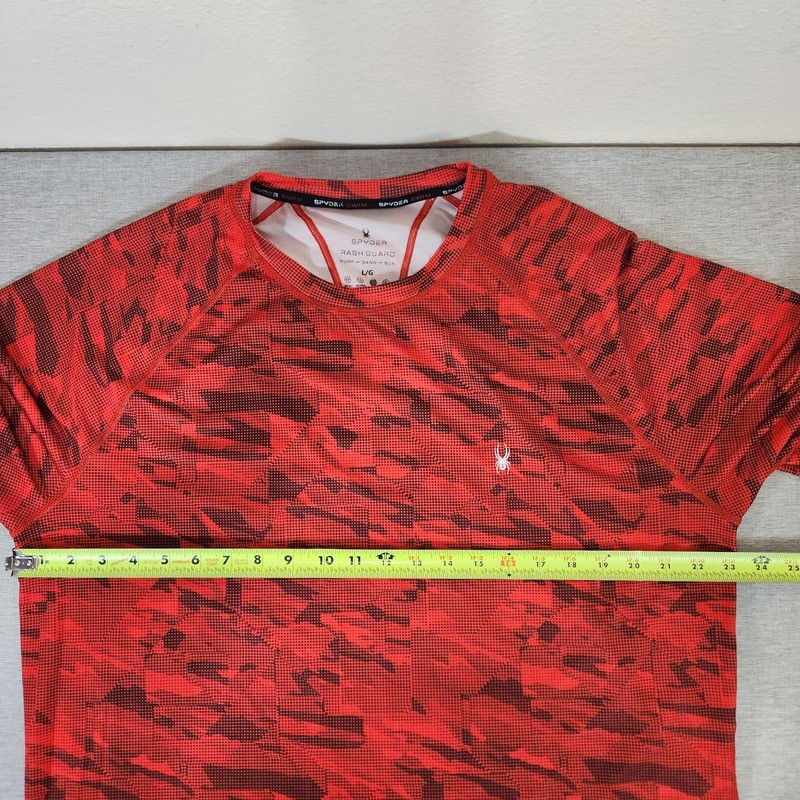 Spyder Men’s Large Swim Shirt Red Camo Rash Guard UPF 30+ Bold Swim gallery