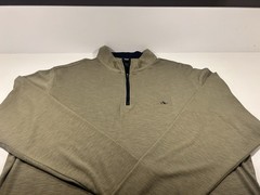 Fish Hippie Men’s Quarter Zip Pullover XXL Olive Green Performance Lightweight