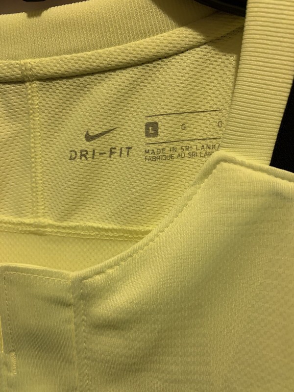 NWT Nike Soccer SS Athletic Henley T-Shirt Sz L - Neon Green / Volt - 894035 702 gallery