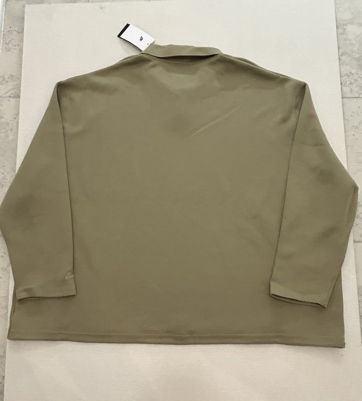 Nike Tech Fleece Reimagined Polo Long Sleeves Olive Men's Sz 3XL FZ7570-276 gallery