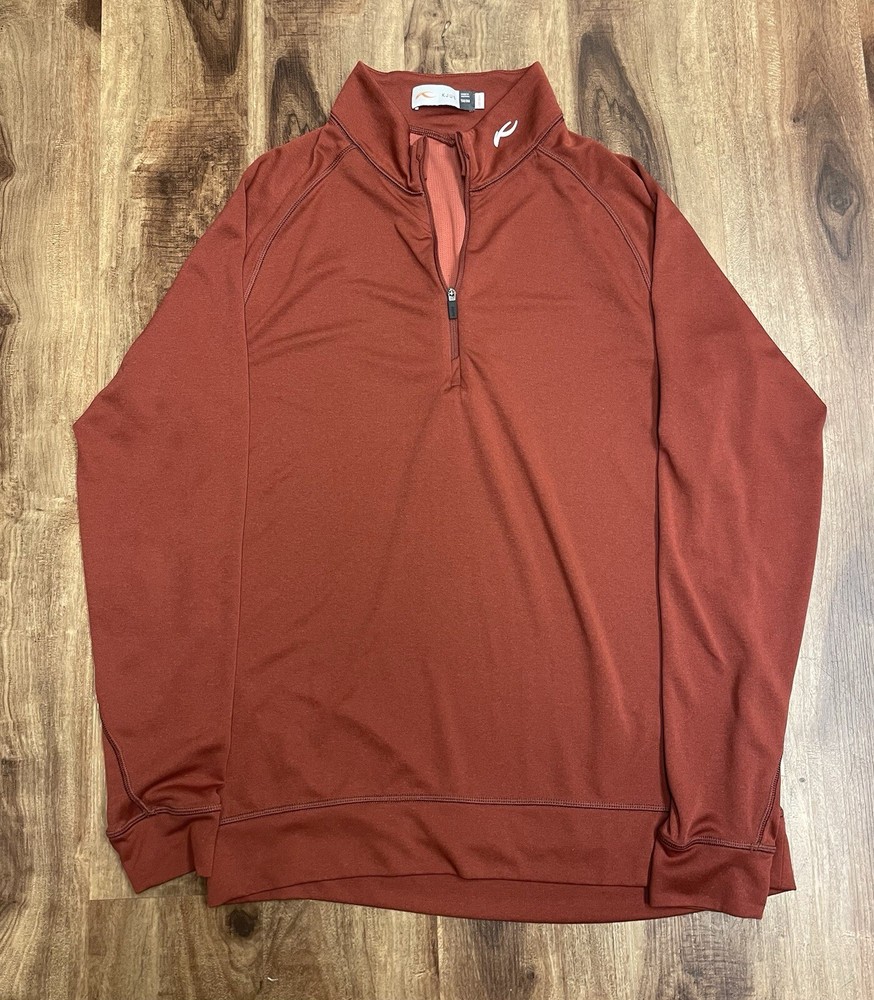 KJUS Mens Medium M 50 UPF 50+ Zip Long Sleeve Pullover Golf