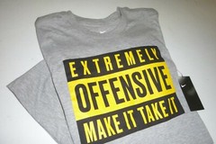 nike mens basketball standard fit crew neck soft knit graphic t-shirt sz:Sm-gray