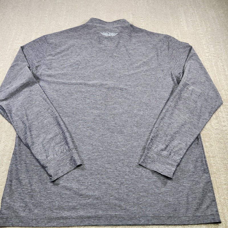 Straight Down Pullover Men Large Gray Performance 1/4 Zip Golf Lightweight gallery