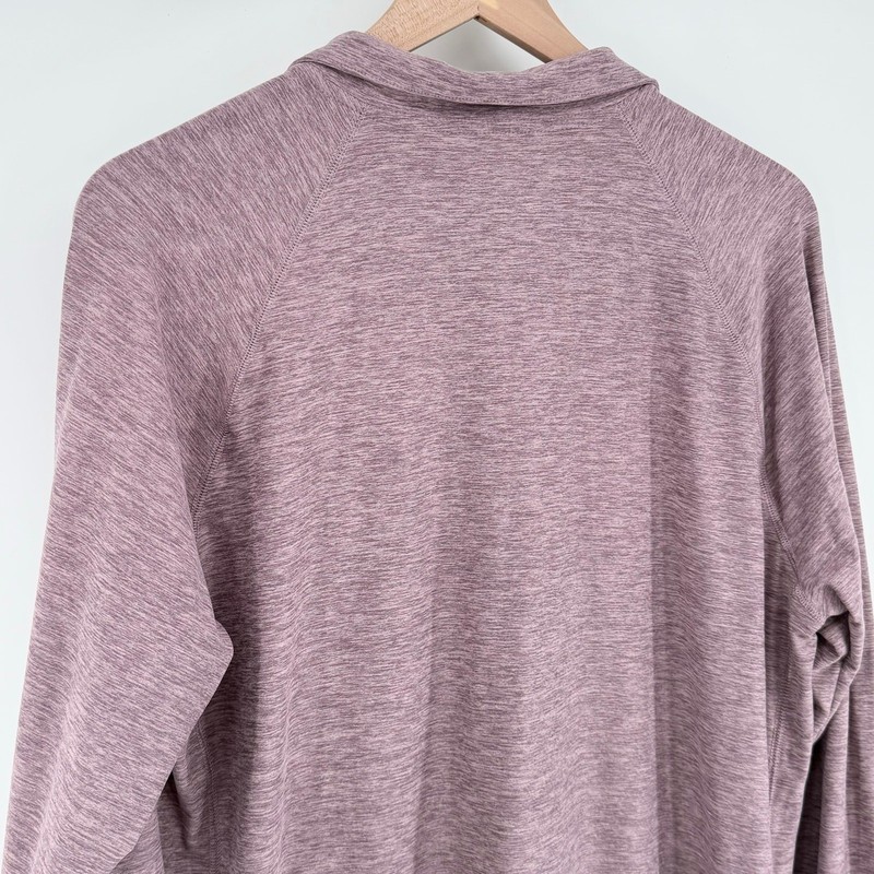 Performance Quarter Zip Pullover Mens Large Heather Burgundy Outdoor Trails Golf gallery