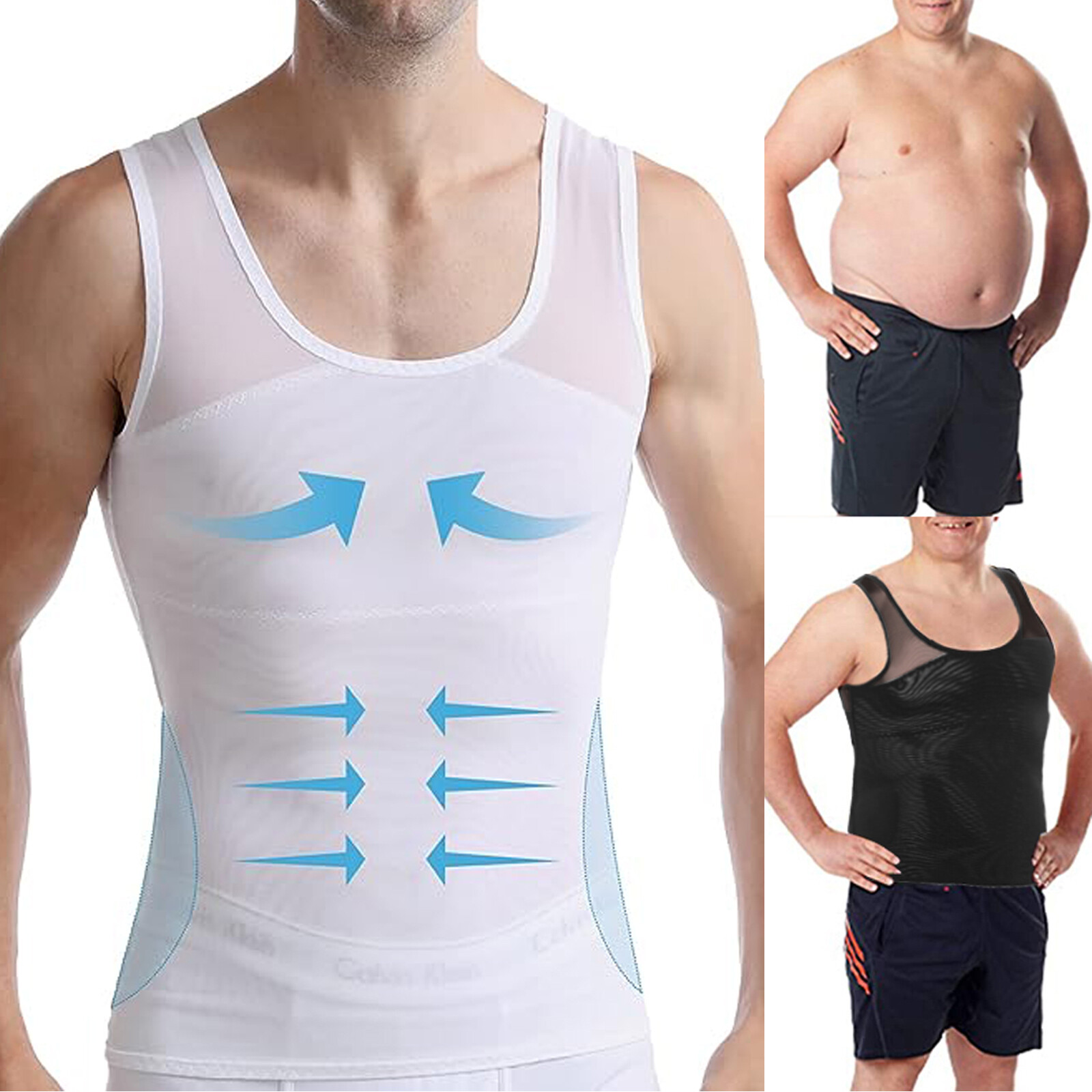 Compression Vest Shirt Sleeveless Men Body Shaper Base Layer Slimming Tank Top gallery