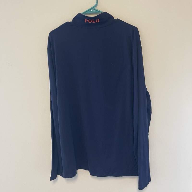 Polo Golf Ralph Lauren Performance Quarter Zip Pullover French Navy Blue NWT gallery