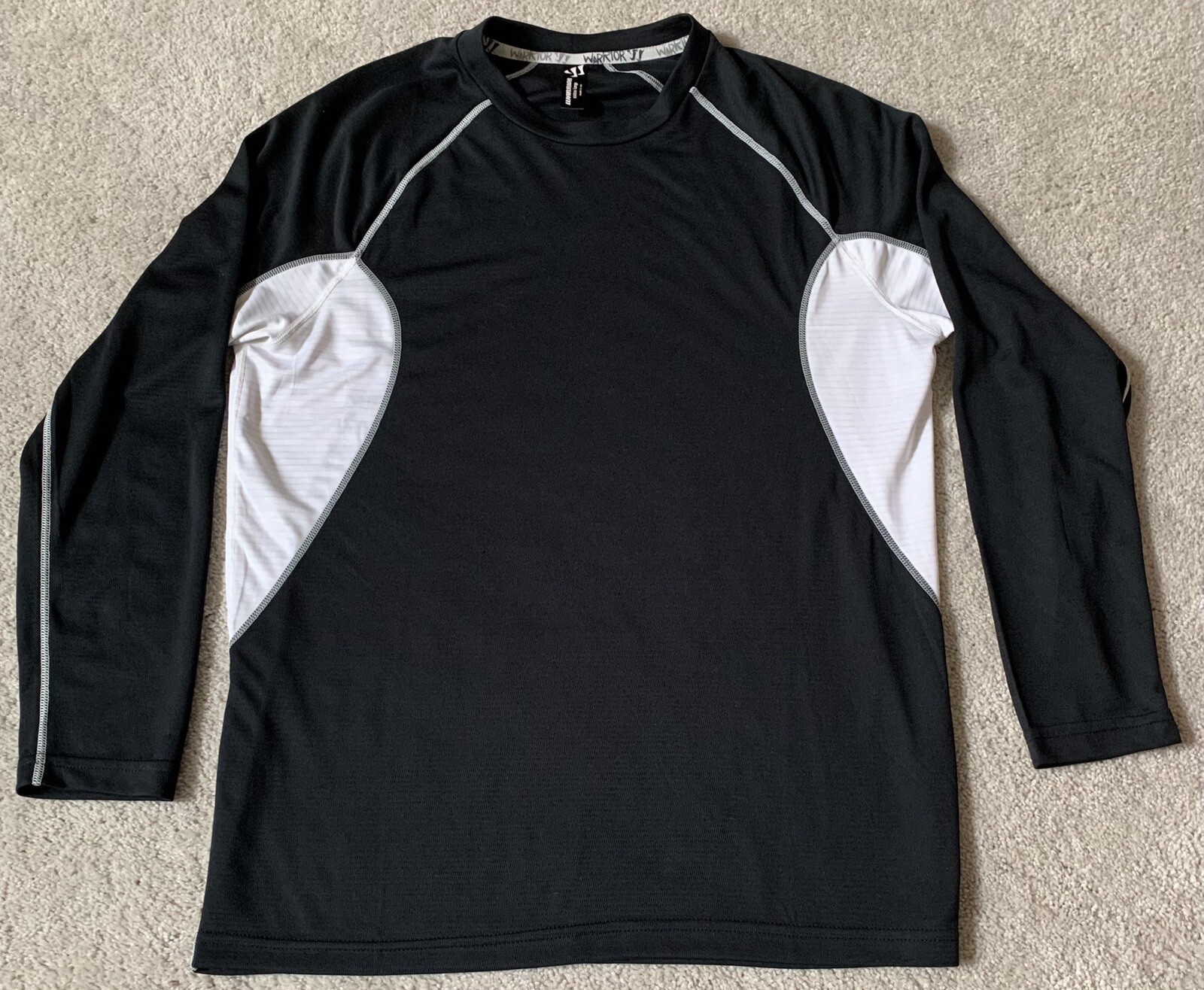 Warrior Base Layer Long Sleeve Mens Black Pullover Sz X-Large Made in USA gallery