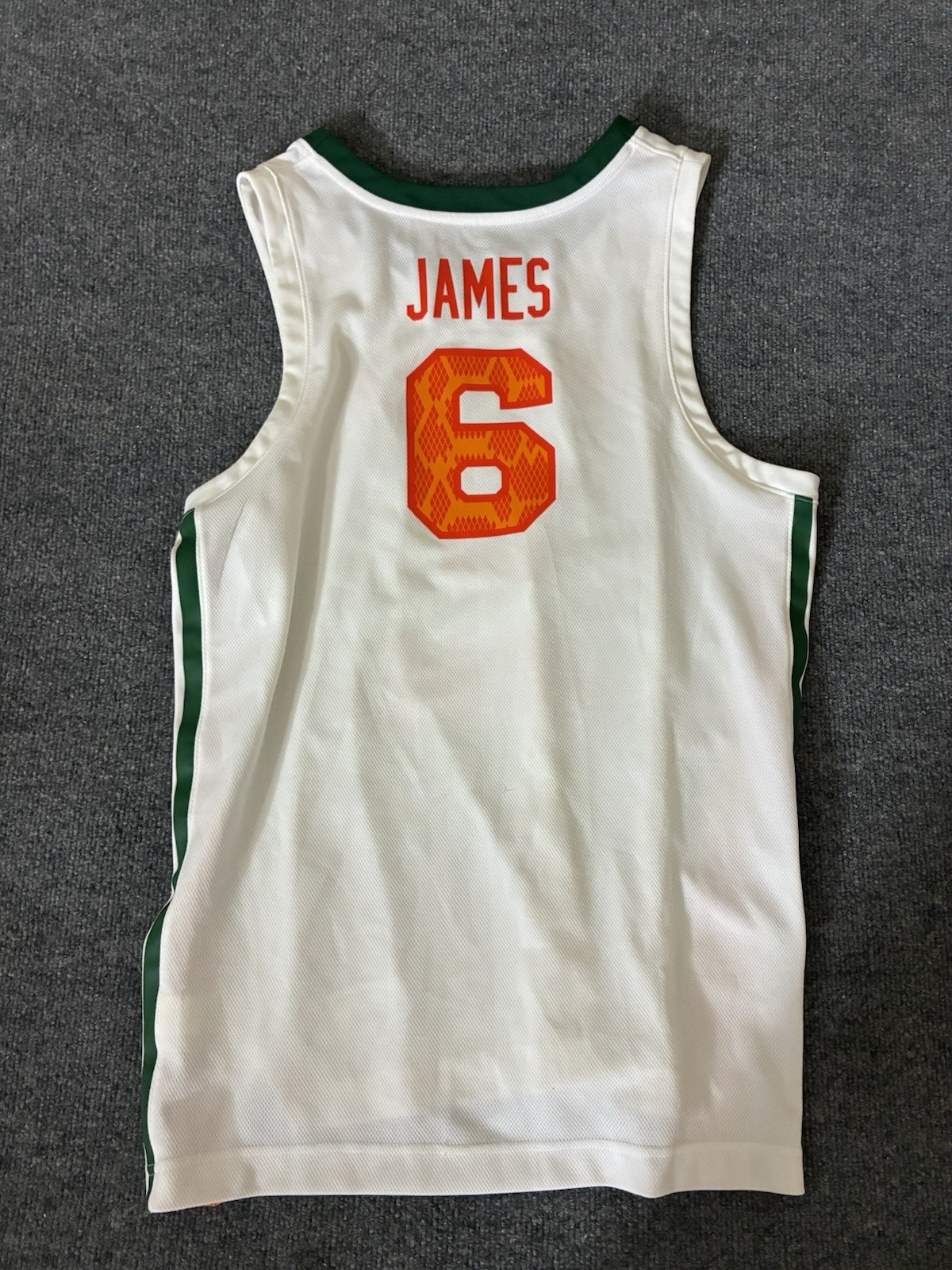 Nike LeBron James Florida A&M Rattlers #6 Men's Jersey White Size L gallery