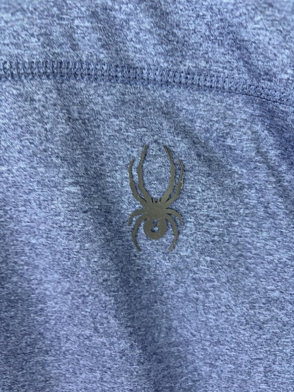 Spyder Active Pullover Mens Medium Blue 1/4 Zip Long Sleeve Stretch Athletic Top gallery