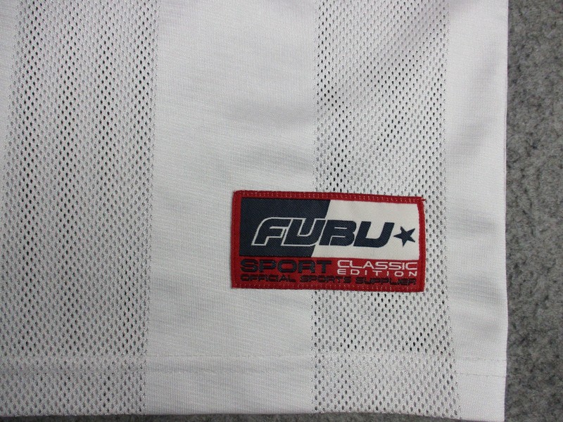 VINTAGE FUBU Jersey Mens 2XL XXL White Blue Football 05 Champions Street Wear gallery