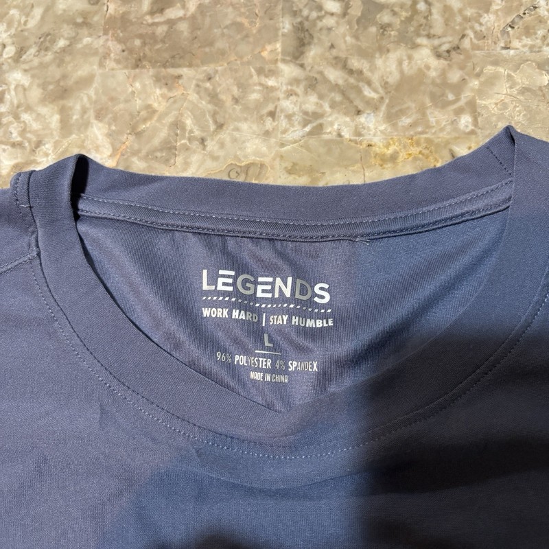 Legends Aire Shirt Mens Large Blue Performance Short Sleeve Tee Gym Running gallery